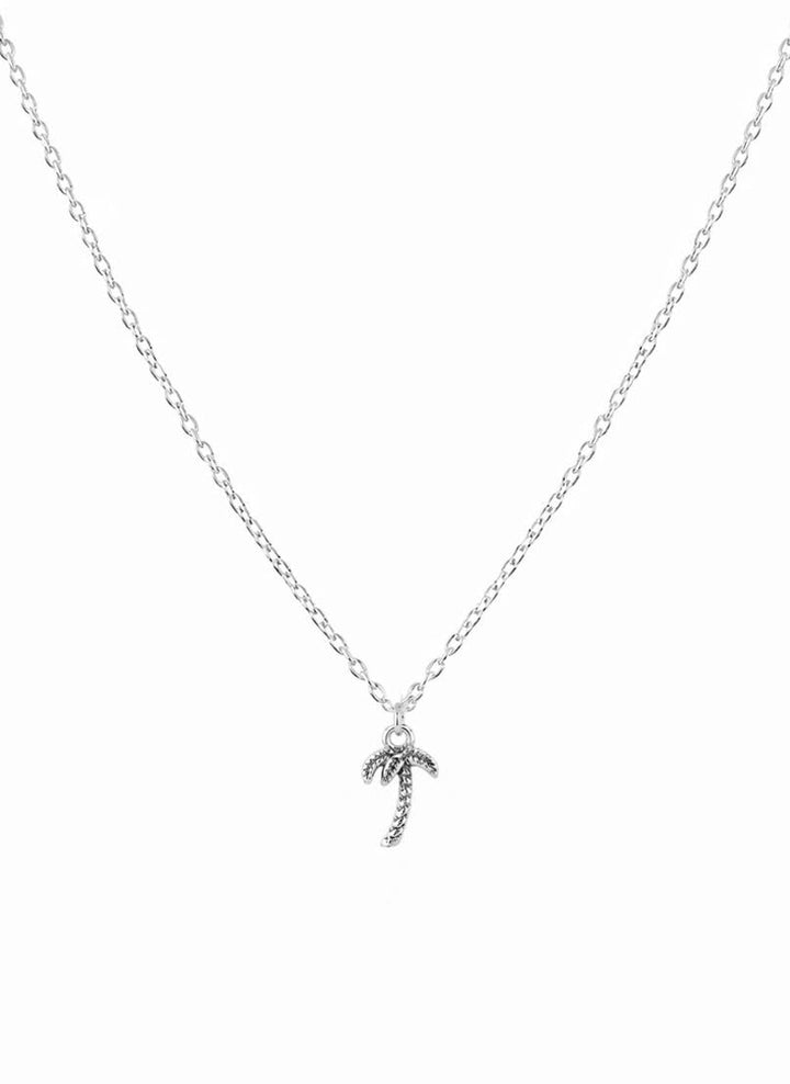 SILVER PALM NECKLACE