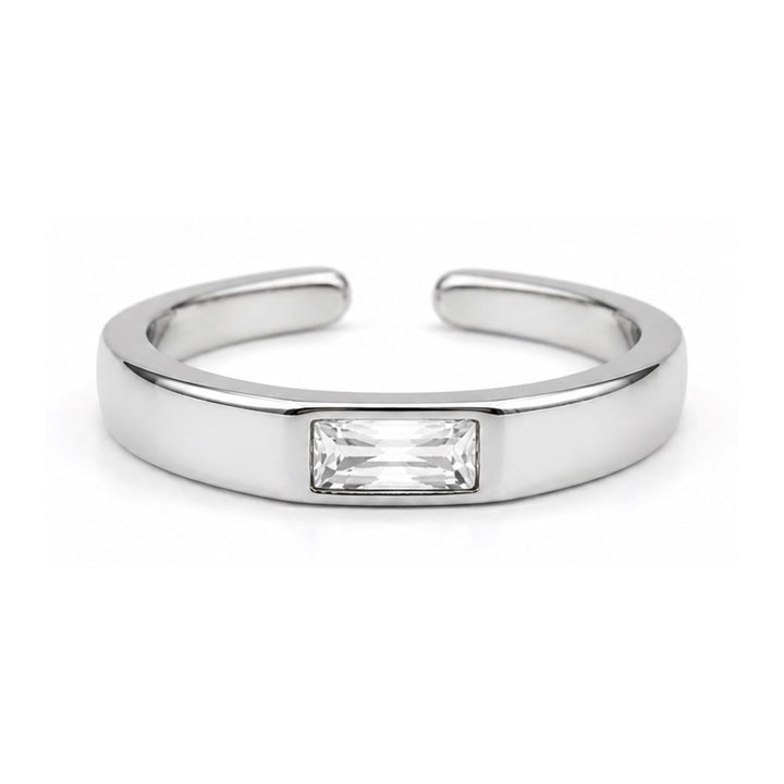 SILVER WHITE ZIRCON RING